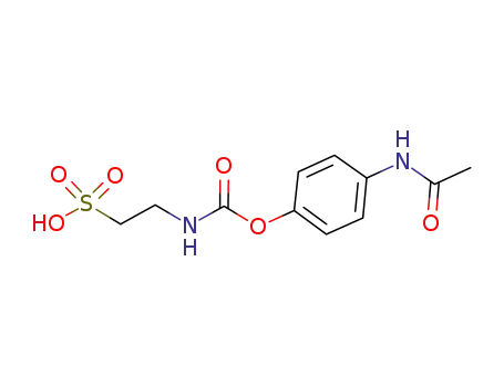Molecular Structure of 1245625-76-6 (2-((4-acetamidophenoxy)carbonylamino)ethanesulfonic acid)