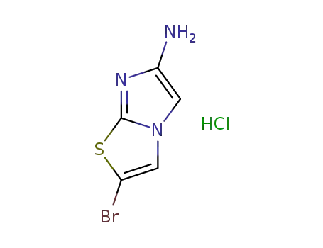 Molecular Structure of 1312547-68-4 (2-bromo-imidazo[2,1-b]thiazol-6-ylamine hydrochloride)