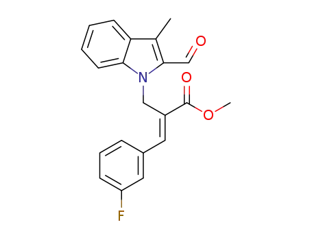 (E)-methyl 3-(3-fluorophenyl)-2-((2-formyl-3-methyl-1H-indol-1-yl)methyl)acrylate