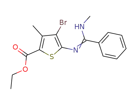 ethyl 4-bromo-3-methyl-5-(N'-methylbenzimidamido)thiophene-2-carboxylate