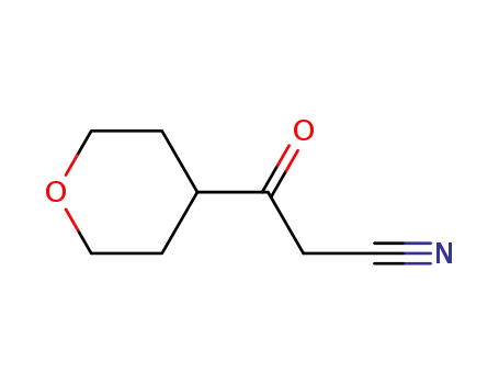 Molecular Structure of 1010798-64-7 (3-Oxo-3-(tetrahydro-2H-pyran-4-yl)propanenitrile)