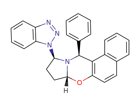 Molecular Structure of 667870-41-9 ((7aR,10R,12S)-10-(1H-benzotriazol-1-yl)-7a,8,9,10-tetrahydro-12-phenyl-12H-naphtho[1,2-e]pyrrolo[2,1-b][1,3]oxazine)