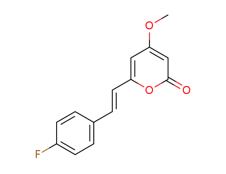 Molecular Structure of 959273-94-0 (6-[(E)-2-(4-fluorophenyl)vinyl]-4-methoxy-2H-pyran-2-one)