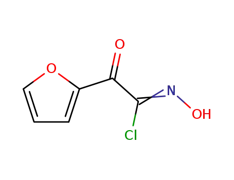 Molecular Structure of 23714-62-7 (2-Furanethanimidoyl chloride, N-hydroxy-alpha-oxo- (9CI))