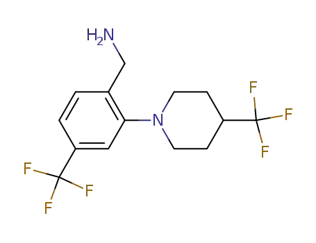 4-trifluoromethyl-2-(4-trifluoromethyl-piperidin-1-yl)-benzylamine