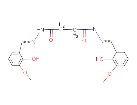 Molecular Structure of 346721-28-6 (bis(2-hydroxy-3-methoxybenzylidene)succinohydrazide)