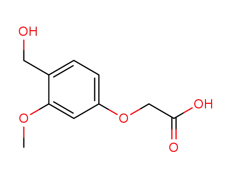 Molecular Structure of 83590-77-6 (4-HYDROXYMETHYL-3-METHOXYPHENOXYACETIC ACID)