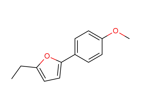 Molecular Structure of 62596-42-3 (Furan, 2-ethyl-5-(4-methoxyphenyl)-)