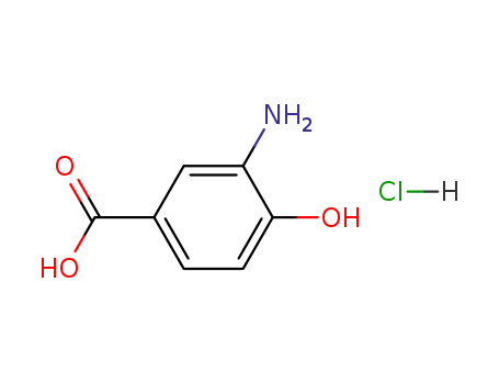 Molecular Structure of 1571-65-9 (3-Amino-4-hydroxybenzoic acid hydrochloride)