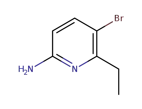 Molecular Structure of 848360-99-6 (2-Pyridinamine, 5-bromo-6-ethyl-)
