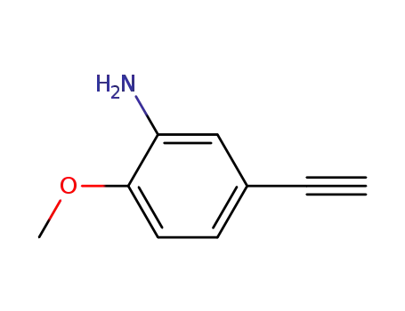 Molecular Structure of 105752-19-0 (5-ETHYNYL-2-METHOXY-PHENYLAMINE)