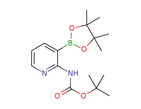 Molecular Structure of 1072944-99-0 (2-TERT-BUTYLOXYCARBONYLAMINOPYRIDINE-3-BORONIC ACID PINACOL ESTER)