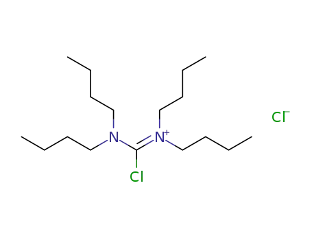 Molecular Structure of 81363-13-5 (N-butyl-N-(chloro(dibutylamino)methylene)butan-1-aminium chloride)
