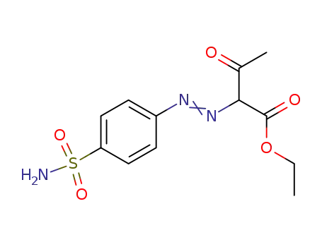 Molecular Structure of 69546-04-9 (Butanoic acid, 2-[[4-(aminosulfonyl)phenyl]azo]-3-oxo-, ethyl ester)