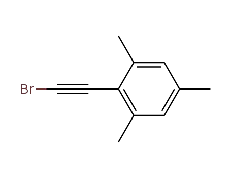 Molecular Structure of 33675-49-9 (1-Brom-2-(2,4,6-trimethylphenyl)acetylen)