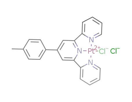 Molecular Structure of 727721-37-1 (chloro[4'-(4-methylphenyl)-2,2':6',2''-terpyridine]platinum(II) chloride)