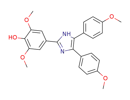 Molecular Structure of 1749-74-2 (Phenol, 4-[4,5-bis(4-methoxyphenyl)-1H-imidazol-2-yl]-2,6-dimethoxy-)