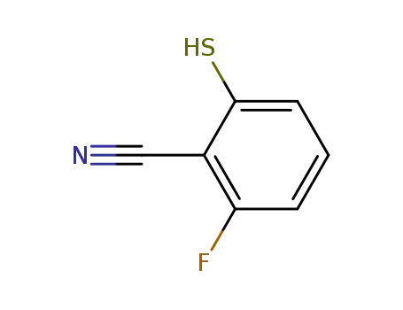 Molecular Structure of 138249-39-5 (Benzonitrile, 2-fluoro-6-mercapto- (9CI))