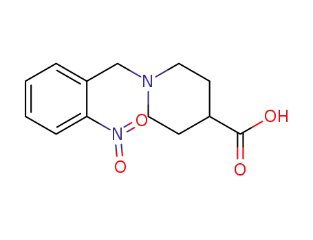 Molecular Structure of 901924-26-3 (1-(2-NITRO-BENZYL)-PIPERIDINE-4-CARBOXYLIC ACID)