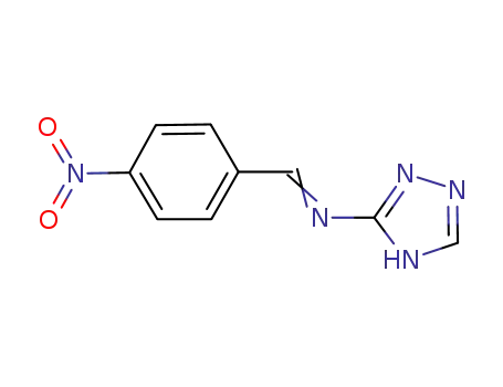 Molecular Structure of 5568-42-3 (1H-1,2,4-Triazol-5-amine,N-[(4-nitrophenyl)methylene]-)