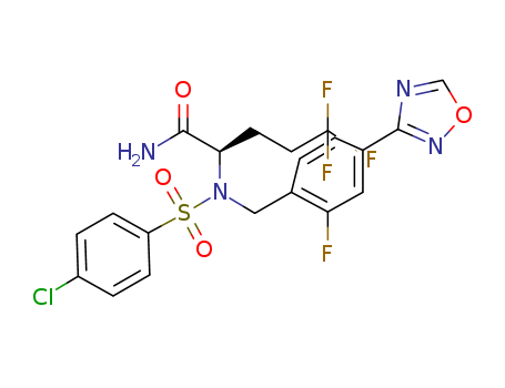 (2R)-2-[[(4-Chlorophenyl)sulfonyl][[2-fluoro-4-(1,2,4-oxadiazol-3-yl)phenyl]methyl]amino]-5,5,5-trifluoro-pentanamide