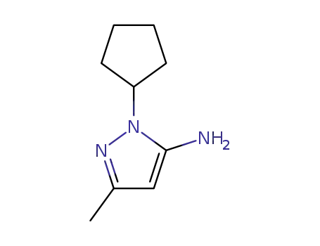 Molecular Structure of 30241-37-3 (2-CYCLOPENTYL-5-METHYL-2H-PYRAZOL-3-YLAMINE)