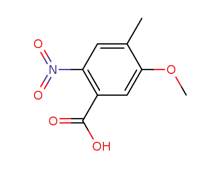 Molecular Structure of 857599-32-7 (5-methoxy-4-methyl-2-nitrobenzoic acid)