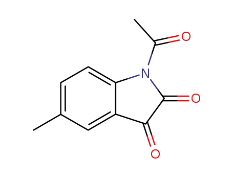 Molecular Structure of 118726-65-1 (1H-Indole-2,3-dione, 1-acetyl-5-methyl-)