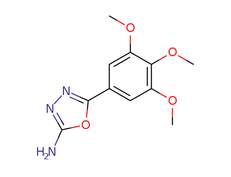 Molecular Structure of 1673-43-4 (5-(3,4,5-trimethoxyphenyl)-1,3,4-oxadiazol-2-amine)