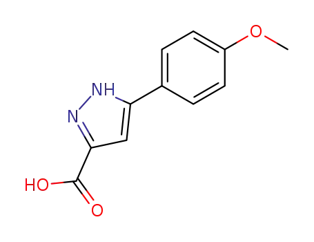 Molecular Structure of 27069-16-5 (5-(4-METHOXYPHENYL)-1H-PYRAZOLE-3-CARBOXYLIC ACID)