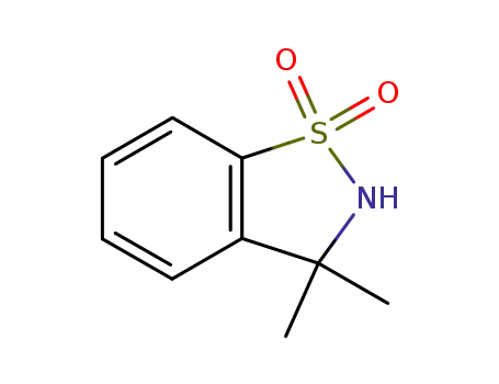 Molecular Structure of 102362-98-1 (2,3-DIHYDRO-3,3-DIMETHYL-1,2-BENZISOTHIAZOLE 1,1-DIOXIDE)