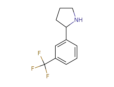Molecular Structure of 109086-17-1 (2-(3-TRIFLUOROMETHYL-PHENYL)-PYRROLIDINE)