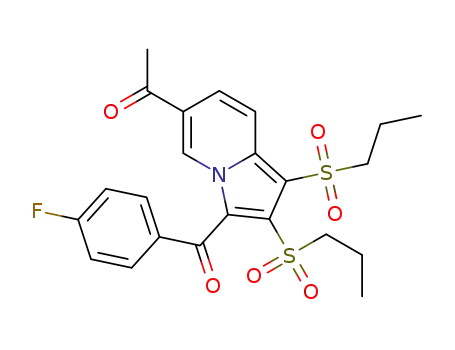 1-[3-(4-fluorobenzoyl)-1,2-bis(propylsulfonyl)indolizin-6-yl]ethanone