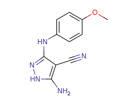 5-amino-3-[(4-methoxyphenyl)amino]-1H-pyrazole-4-carbonitrile