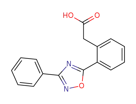 Molecular Structure of 104907-29-1 ([2-(3-phenyl-1,2,4-oxadiazol-5-yl)phenyl]acetic acid)
