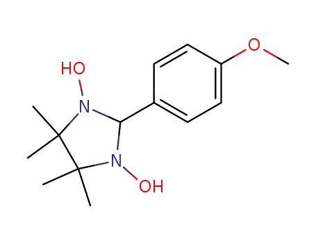 Molecular Structure of 41359-25-5 (Imidazolidine, 1,3-dihydroxy-2-(4-methoxyphenyl)-4,4,5,5-tetramethyl-)