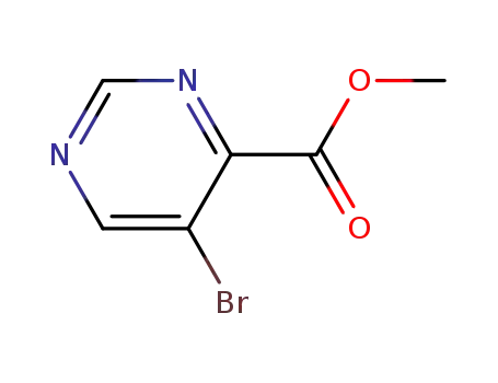 Molecular Structure of 1009826-93-0 (METHYL 5-BROMO-4-PYRIMIDINECARBOXYLATE)