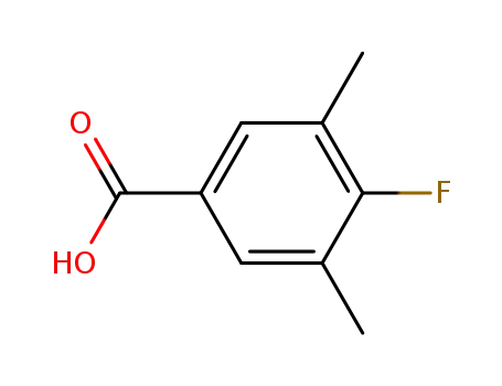 Molecular Structure of 120512-59-6 (4-fluoro-3,5-dimethylbenzoic acid)