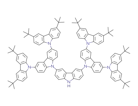 Molecular Structure of 1068116-44-8 (3,6-bis[3,6-bis(3,6-di-tert-butylcarbazol-N-yl)carbazol-N-yl]carbazole)
