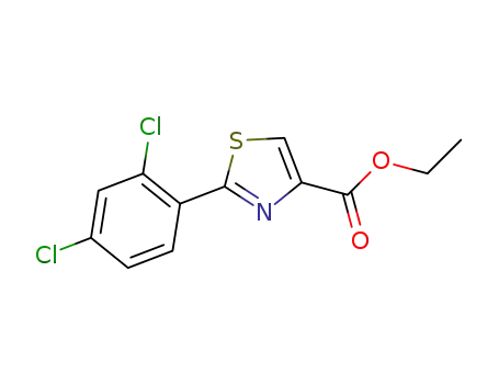 Molecular Structure of 1185155-89-8 (Ethyl 2-(2,4-dichlorophenyl)thiazole-4-carboxylate)