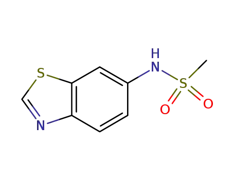 Molecular Structure of 1000312-89-9 (N-(benzo[d]thiazol-6-yl)methanesulfonamide)