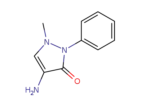 Molecular Structure of 61341-50-2 (3H-Pyrazol-3-one, 4-amino-1,2-dihydro-1-methyl-2-phenyl-)