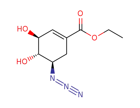 (3S,4R,5R)-5-azido-3,4-dihydroxy-1-cyclohexene-1-carboxylic acid ethyl ester