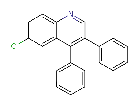 Molecular Structure of 61554-25-4 (Quinoline, 6-chloro-3,4-diphenyl-)