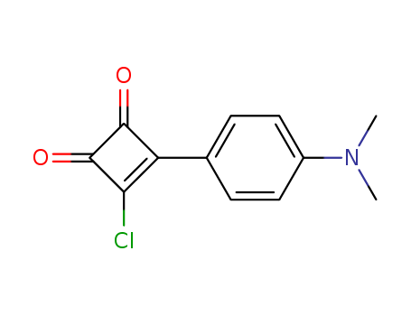 Molecular Structure of 107885-40-5 (3-Cyclobutene-1,2-dione, 3-chloro-4-[4-(dimethylamino)phenyl]-)
