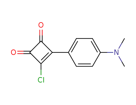 Molecular Structure of 107885-40-5 (3-Cyclobutene-1,2-dione, 3-chloro-4-[4-(dimethylamino)phenyl]-)