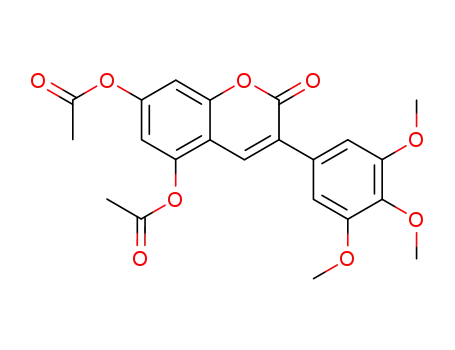 5,7-diacetoxy-3-(3',4',5'-trimethoxyphenyl)-2H-1-chromen-2-one