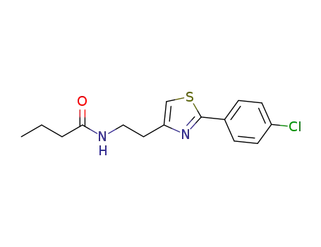 Molecular Structure of 932986-18-0 (N-(2-(2-(4-Chlorophenyl)thiazol-4-yl)ethyl)butyramide)