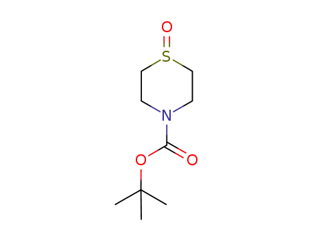 Molecular Structure of 278788-74-2 (4-Thiomorpholinecarboxylic acid, 1,1-dimethylethyl ester, 1-oxide)