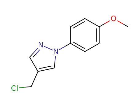 Molecular Structure of 35715-73-2 (4-(chloromethyl)-1-(4-methoxyphenyl)-1H-pyrazole)